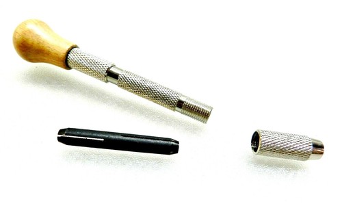 Pin Vise with Wood Handle Swivel Head Vise with 2 Collets 0-3.3mm Capacity - Picture 9 of 11
