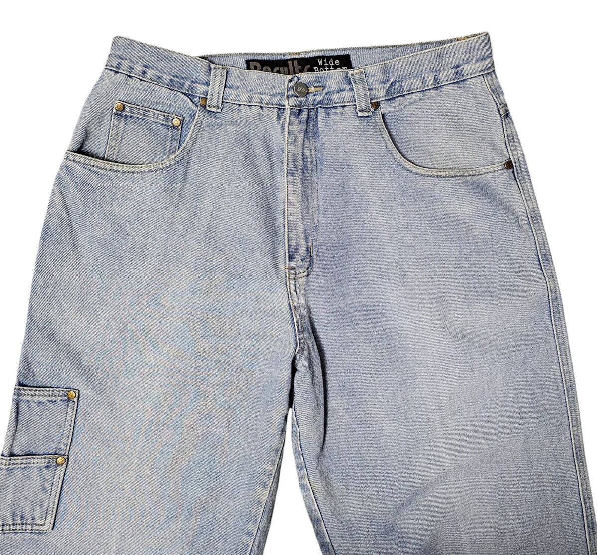 Vtg Results Jeans Mens 36x29 Baggy Wide Bottom Carpenter Vtg Results Jeans Mens 36x29 Baggy Wide Bottom Carpenter