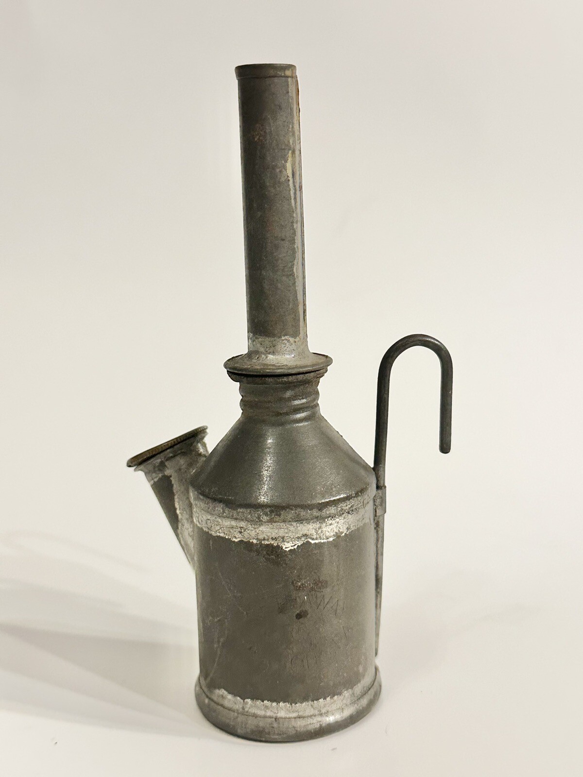 Antique Miners Tin Teapot Lamp Light Trethaway Bros Parsons PA Tall