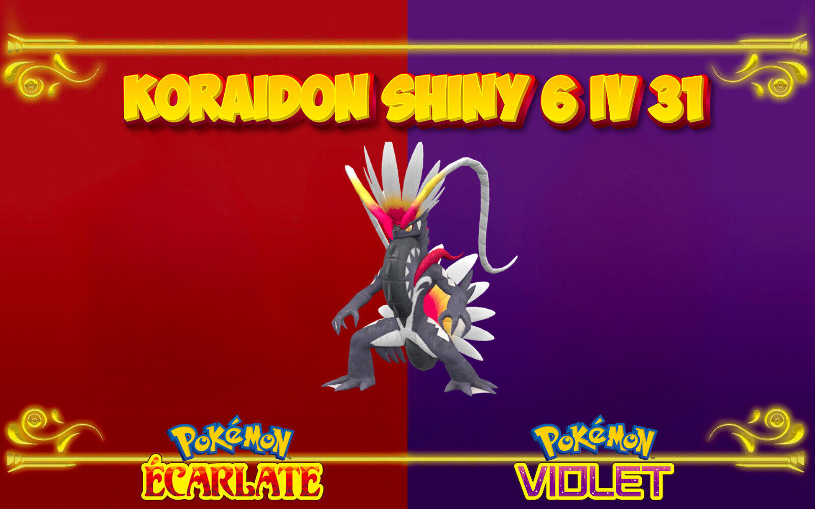 Pokemon Scarlet Purple / Scarlet Purple: Koraidon shiny 6 IV 31