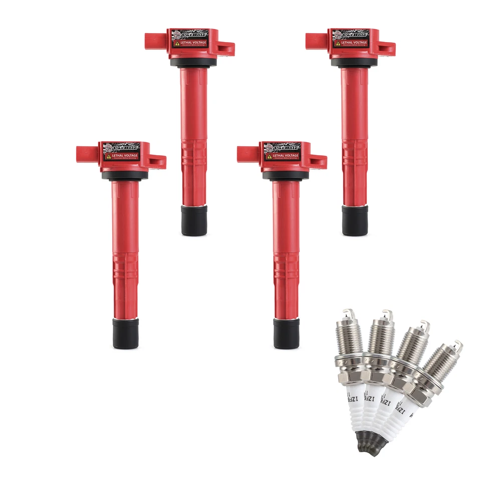 Juego de 4 bobinas de encendido y bujías para Honda CR-V Element 2002-2011 2,4 L L4 Foto 3 de 4
