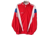 Vintage ADIDAS Track Jacket Full Zip Size XL red 90s sport windbreaker