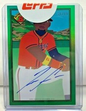 Ronald Acuna Jr. 2021 Topps X Bowman by Keith Shore Green Ref Autograph Auto /89