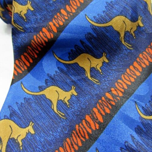 Australian Kangaroo Neck Tie Diagonal Roo Polyester Made in Australia