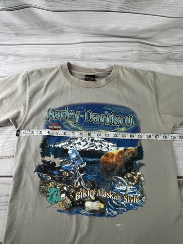Vintage 1995 Harley Davidson Northern Most Outpost Fairbanks Alaska Juneau M - Picture 8 of 12