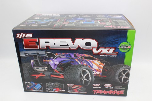 Traxxas 71076-8 E-Revo 4x4 VXL Purple Brushless RTR Akku Monstertruck 1:16 USB - Bild 8 von 9
