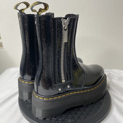 Dr. Martens 2976 Max Platform Chelsea Boots BLACK BUTTERO LEATHER