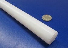 UHMW White Round Rod  .875" (7/8") Diameter x 12" Long, 4 pcs, 4 Feet