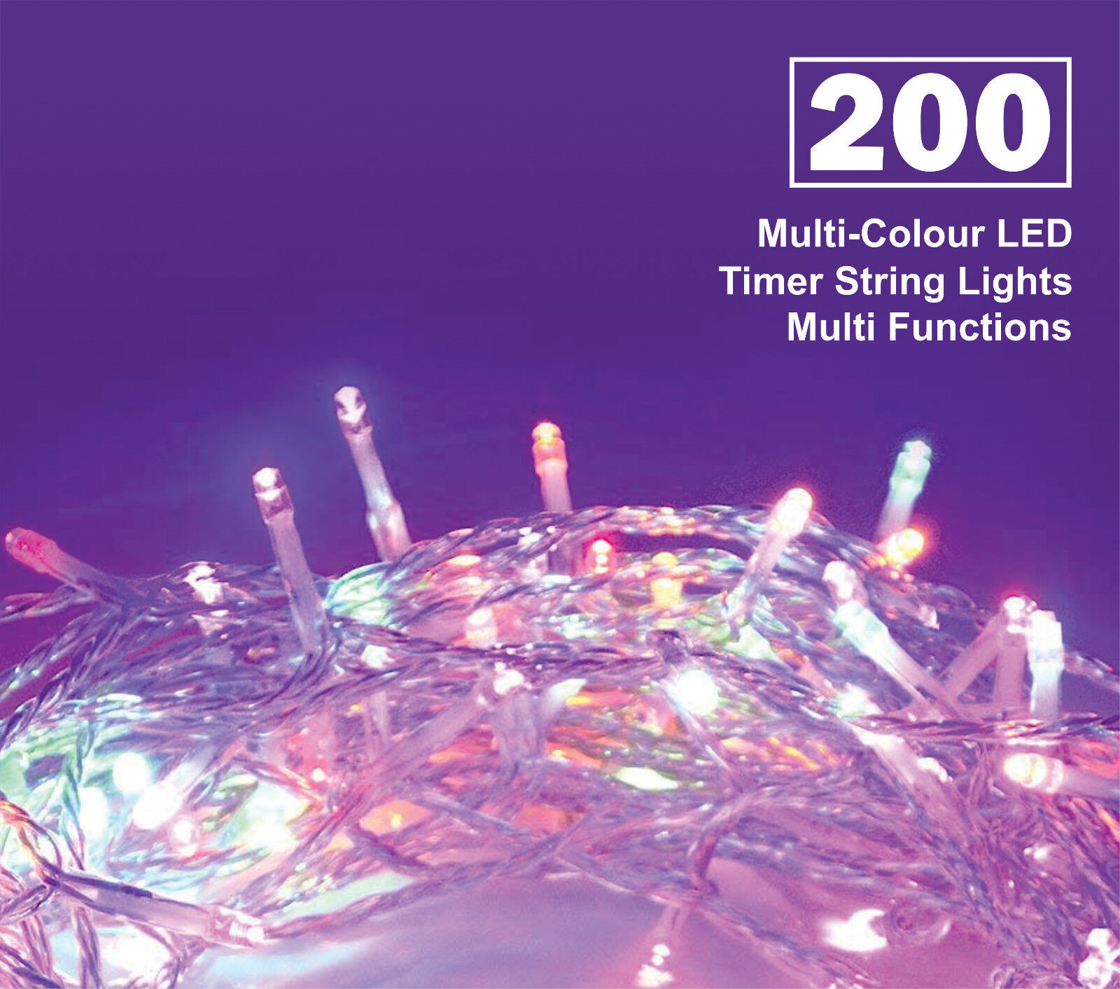 100 200 Battery Operated String Lights With Timer Led Indooroutdoor