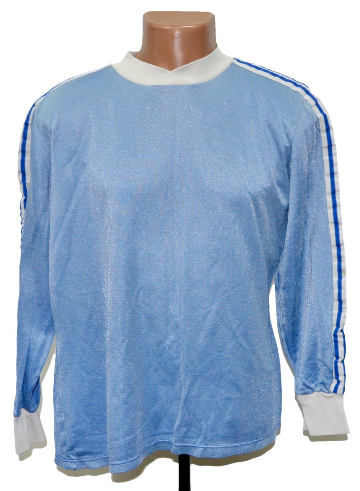 ADIDAS VINTAGE TEMPLATE 1980'S BLUE SHIRT JERSEY ADIDAS SIZE S ADULT
