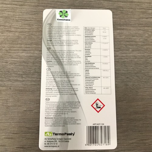 SILVER BASED Thermal Conductive Paste Grease CPU GPU 4g Brush 3.8 W/mK C124 - 第 3/4 張圖片