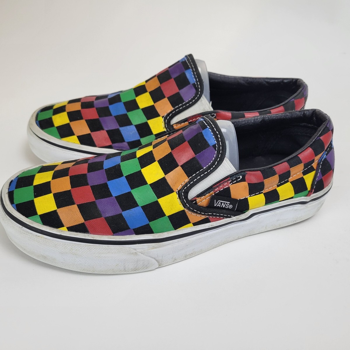 Rainbow Checkerboard Vans Rainbow Trainers Rainbow Checkerboard