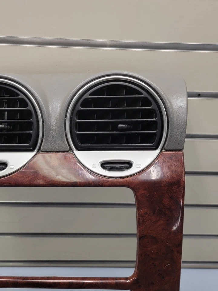 🔥03 - 08 GMC ENVOY XL MADERA GRANO FRONTAL SUPERIOR RADIO TABLERO VENTILACIÓN BISEL MOLDURA B45 Foto 2 de 4