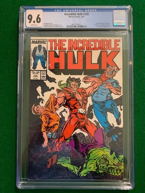 The Incredible Hulk #330 CGC 9.6 - Todd McFarlane Art Begins The Incredible Hulk #330 CGC 9.6 - Todd McFarlane Art Begins