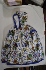 Vintage 1980 s LAVON White Nautical Hooded Windbreaker Jacket Med T18
