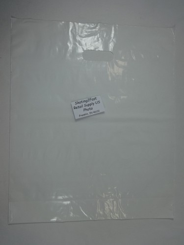 Borse per la spesa al dettaglio merce bassa densità 15" x 18" x 4" lucide  - Foto 5 di 29