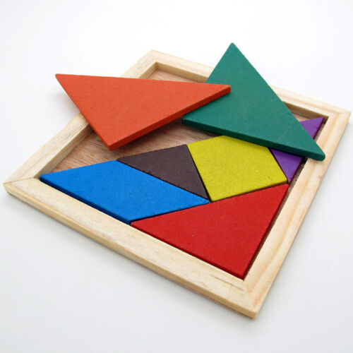 Wooden Tangram Brain Teaser Puzzle Game Preschool Children Puzzle Wood Toy u`uk - Afbeelding 1 van 1