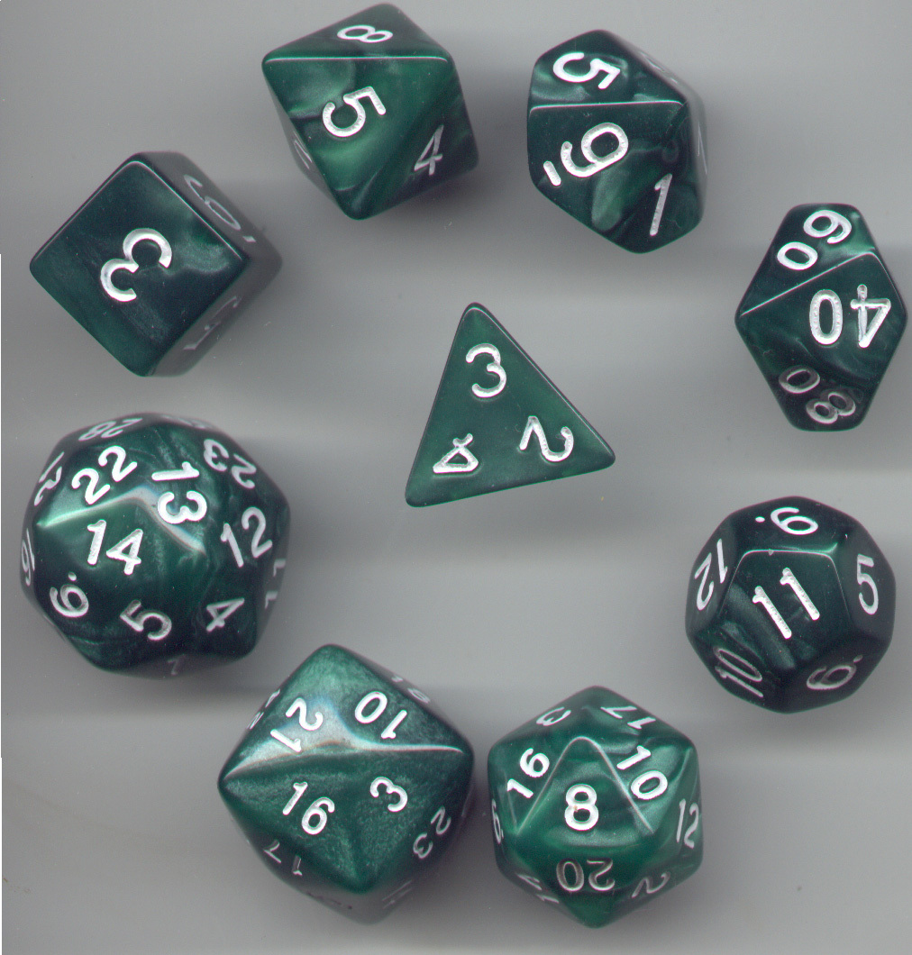 Set Dadi RPG Speciale 9 Pezzi Rosso Perla – Valiant Games Con D24 E D30