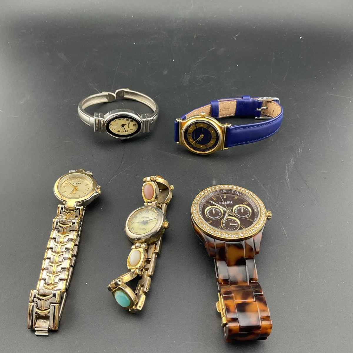 Lot 35+ Watches Parts/Repair ALL Metal Timex Pulsar Fossil Anne Klein Guess Fossil WATCH Parts products for sale | eBay main image 2