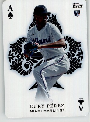 Eury Pérez 2023 Topps Update All Aces AA-73 Miami Marlins Rookie