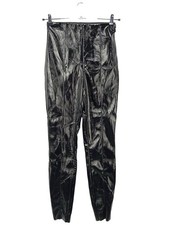 ASOS Pantaloni in ecopelle Donna Pantalone Taglia IT 42 nero effetto bagnato
