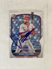 Justin Crawford IP Autograph 2023 Bowman Draft #BD-71 (RC)