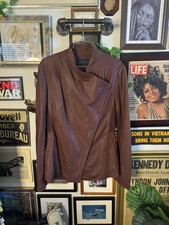 Elie Tahari 100% Genuine Lamb Leather Biker J...