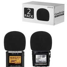 Geekria Foam Windscreen for ZOOM H2n, H4n Handy Recorder 2 Pack 