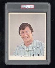 Bobby Murcer PSA/DNA Signed 1971 ARCO Stat Back Photo - Blue Ink - VSCARDS