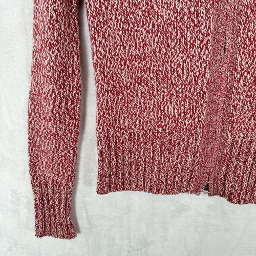 Vintage BCBG Maxazria Pullover Damen XS rot 100% Merinowolle Strickjacke Double Zip - Bild 3 von 9