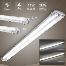 4FT 5FT IP65 LED Strip Lights Batten Tube Light Office Shop Garage Ceiling Lamp