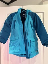 Lands End Girls Size 6-7 Insulated Parka Waterproof Squall - VERY GOOD condition