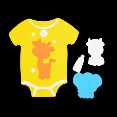 Strampler Babykleidung Metall Stanzformen Set Giraffe Elefant Kalb Karte Basteln B2