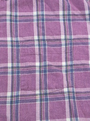 Camisa de franela ligera artesanal Peter Millar Crown para hombre XL púrpura a cuadros - Imagen 4 de 9