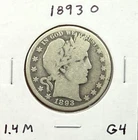 1893 O Barber Half Dollar -harder date!