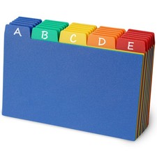 Olivo Index Card Dividers Tabs 3x5 Poly Plastic 3" x 5", (30 Count) 