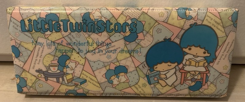 VINTAGE 1976 SANRIO LITTLE TWIN STARS PUFFY PENCIL CASE