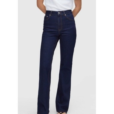 ALIGNE Straight Flare Jeans High Rise Indigo Blue Size 25