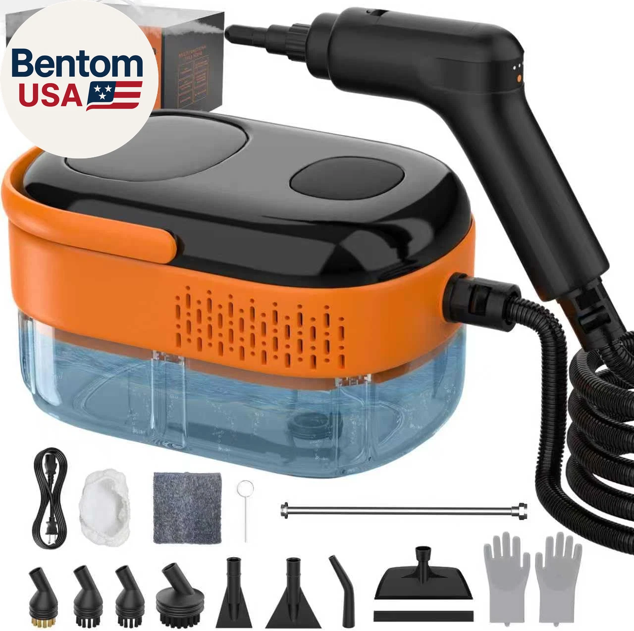 Steam Cleaner for Home & Car-Portable Handheld Steamer for Cleaning with 3-Level