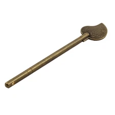 Household Metal Chinese Leaf Style Cabinet Key Latch Locking Pin Bronze Tone