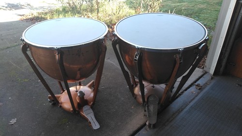 2 Ludwig Copper Timpani 26 and 29 with Remo Renaissance Heads