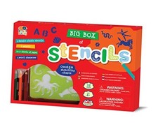 Big Box of Stencils (Large 32-Piece Stencils Kit), 150+ Shapes: Red Box