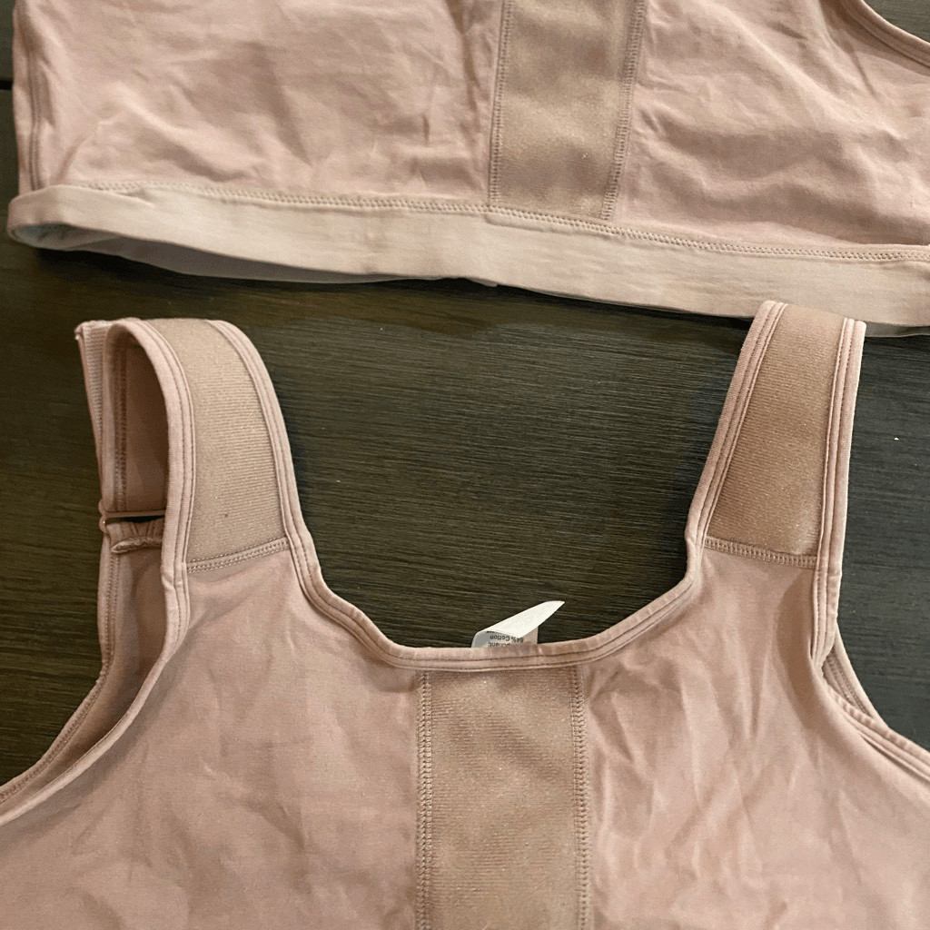 BRABIC post surgery bras brown compression zipper… - image 8