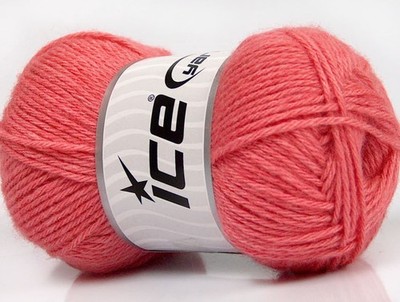 Silk Merino DK Salmon Pink Yarn 57676 Ice Yarns Silk Wool Blend 50gr 150yd