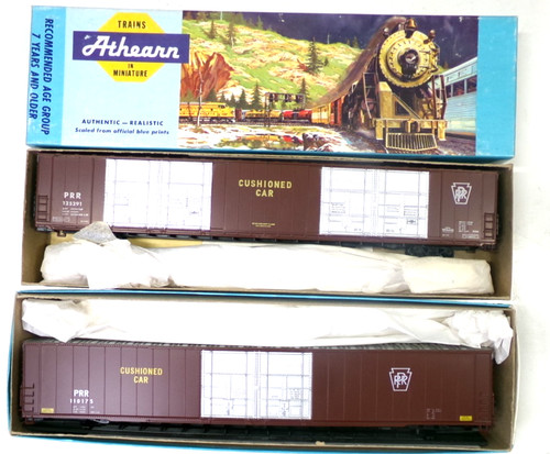 (2) HO Athearn Pennsylvania High Cube Boxcars en cajas originales (lote 9999) | Condition: Used