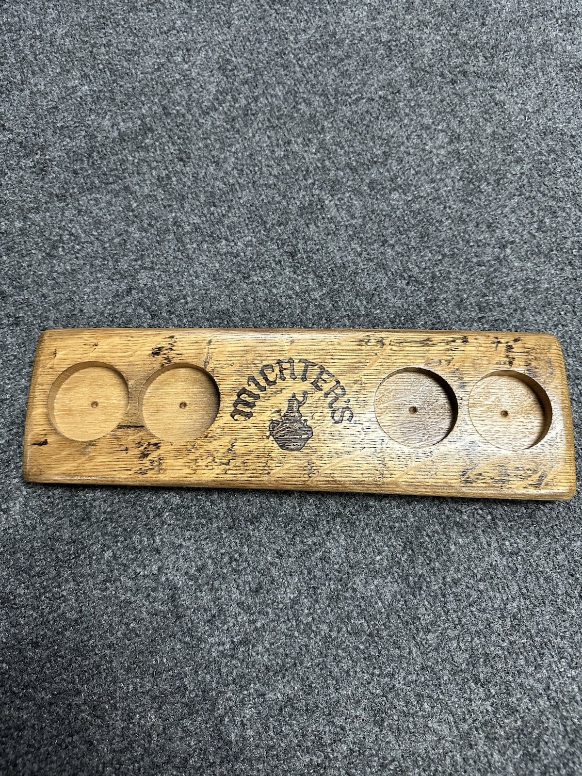 Michter’s Whiskey Flight Board Barrel Stave Tasting Barware Distillery Kentucky