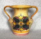 Weller Pottery Barcelona shape 13 hand thrown vase w/ handles 6.5" EX! 1920's