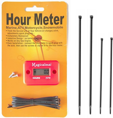 #ad Hour Meter for Gas Engine Generator Lawn Mower Pressure Washer 1 Red $21.99