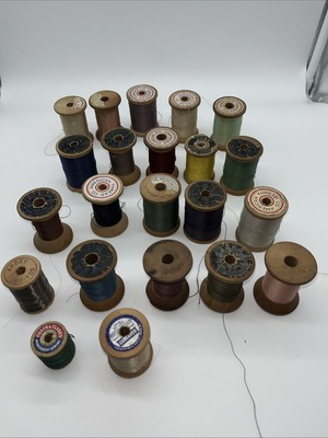 Vintage Spools American Thread Co Twist De Luxe Ardee Gudebrod Lot Of 22