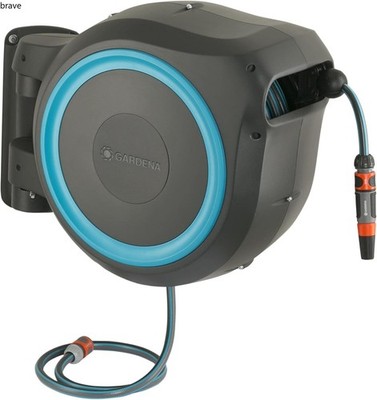GARDENA (18630) Retractable Garden Hose Reel 115' x 1/2'' Wall Mounted,115 ft